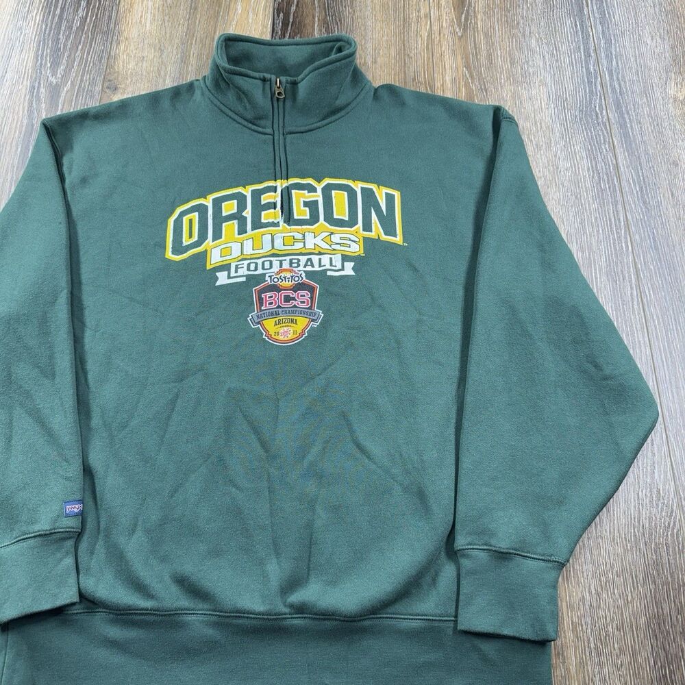 Vintage Oregon Ducks Sweatshirt Mens XL Green Football Tostitos Team Y2K Sweater